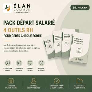 Pack départ salarié, 4 documents Word RH, ElanCommun