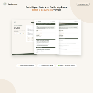 Pack départ salarié, 4 documents Word RH, ElanCommun