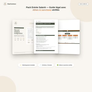 Pack entrée salarié, 7 documents intégration RH, ElanCommun