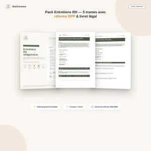 Pack Entretiens RH — 5 Trames + Guide, Conforme Réforme EPP