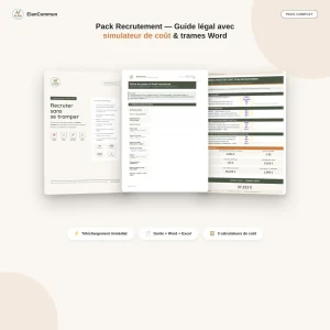 Pack recrutement, 4 documents RH prêts à l'emploi, ElanCommun