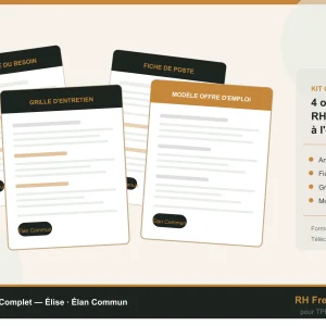 Pack recrutement RH Word 4 outils TPE PME - Élan Commun