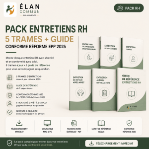 Pack Entretiens RH — 5 Trames + Guide, Conforme Réforme EPP