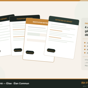 Pack départ salarié documents RH Word - Élan Commun