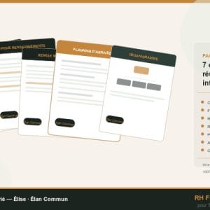 Pack entrée salarié intégration RH Word 7 outils - Élan Commun