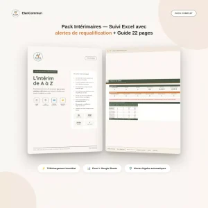 Pack intérimaires, suivi Excel et guide agences TPE PME, ElanCommun