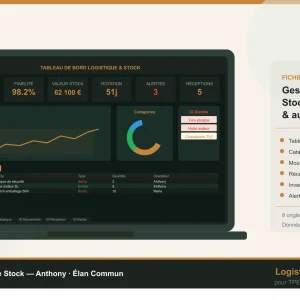 Tableau Excel gestion de stock TPE PME - Élan Commun