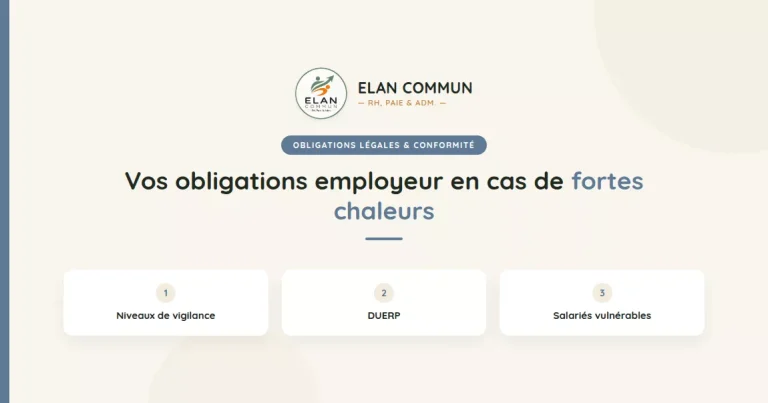 Obligations employeur fortes chaleurs canicule 2025 TPE PME - Élan Commun