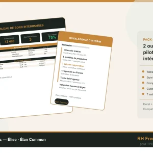Pack intérimaires suivi Excel guide agences RH - Élan Commun
