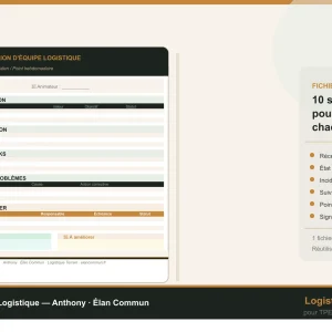 Trame réunion équipe logistique Word - Élan Commun
