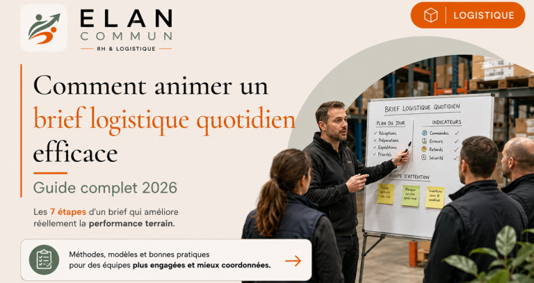 Brief logistique quotidien équipe entrepôt TPE PME - Élan Commun