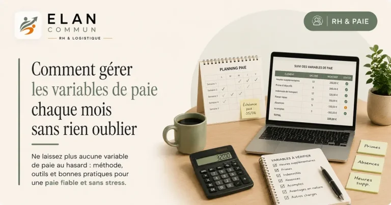 Gérer les variables de paie mensuelle TPE PME - ElanCommun