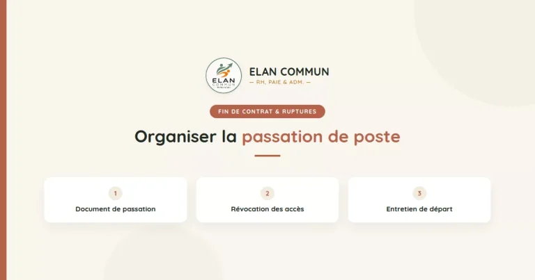 Organiser la Passation de poste d'un salarié qui démissionne checklist employeur TPE PME - ElanCommun