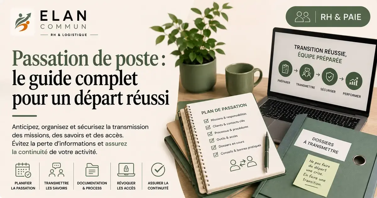 Organiser la Passation de poste d'un salarié qui démissionne checklist employeur TPE PME - ElanCommun
