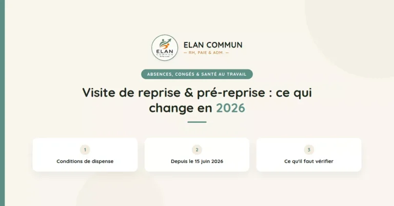 Visite de reprise 2026 décret employeur TPE PME - ElanCommun