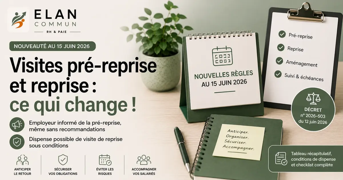 Visite de reprise 2026 décret employeur TPE PME - ElanCommun