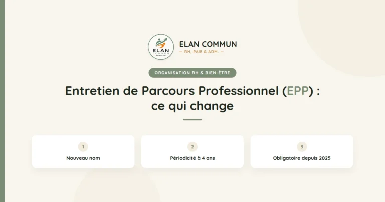 Entretien de Parcours Professionnel EPP, réforme 2025-2026, obligations employeur TPE PME, ElanCommun
