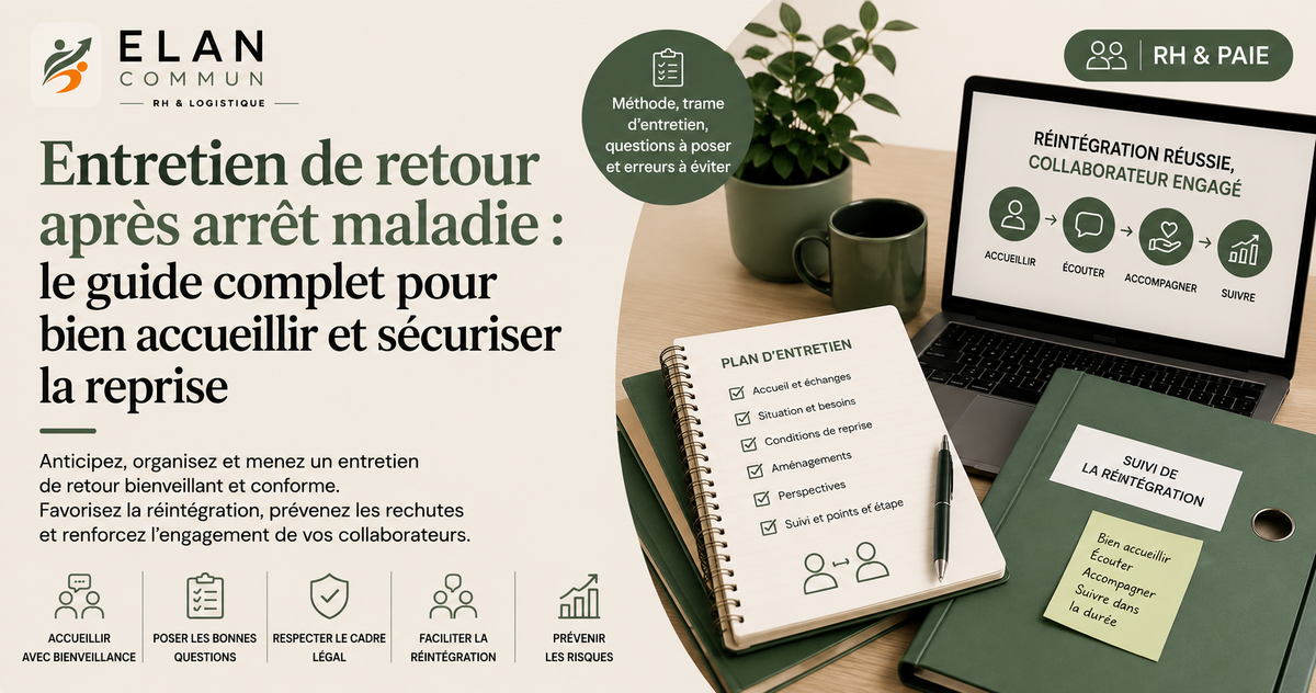 Entretien de retour après arrêt maladie guide employeur TPE PME - ElanCommun