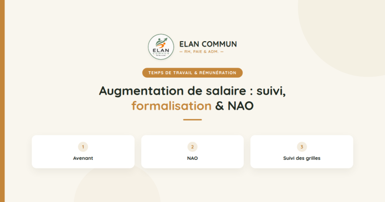 Augmentation de salaire en TPE PME, suivi et formalisation avenant, ElanCommun