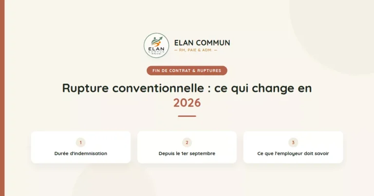 Rupture conventionnelle 2026, réforme durée indemnisation chômage employeur TPE PME, ElanCommun
