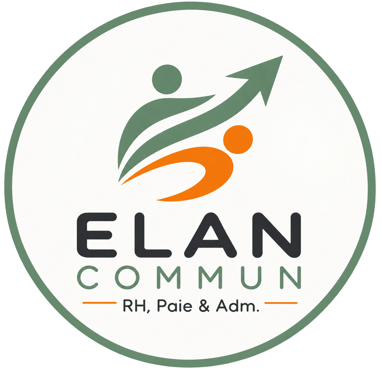 Logo rond Elan Commun, freelance rh et logistique pour tpe et pme